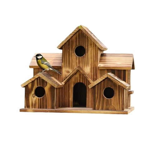 Porceosy Vogelhäuser für Draußen Holz Kolibri Nest Wildvogel Mehrzweck Nistkasten Outdoor Groß Vogelhaus mit 6 Räumen für Garten Hof Dekor Ebenholz Porceosy Vogelhäuser für Draußen Holz Kolibri Nest Wildvogel Mehrzweck Nistkasten Outdoor Groß Vogelhaus mit 6 Räumen für Garten Hof Dekor Ebenholz von Porceosy