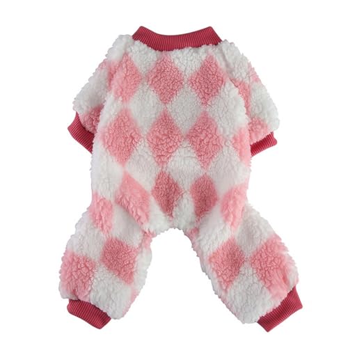 Porceosy Weiche, bequeme Haustierkleidung, Hunde-Pyjama, gemütlich, Colorblock-Plaid, für Herbst und Winter, niedliche Haustierkleidung, Rosa/Weiß, Größe L Porceosy Weiche, bequeme Haustierkleidung, Hunde-Pyjama, gemütlich, Colorblock-Plaid, für Herbst und Winter, niedliche Haustierkleidung, Rosa/Weiß, Größe L von Porceosy