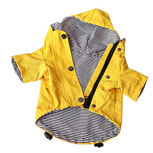 Süße Haustier-Regenjacke, gestreift, regenfest, hautfreundlich, modisch, für Haustiere, Hunde, Regenmantel für kleine, mittelgroße und große Hunde Süße Haustier-Regenjacke, gestreift, regenfest, hautfreundlich, modisch, für Haustiere, Hunde, Regenmantel für kleine, mittelgroße und große Hunde von Porceosy