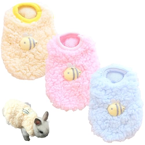 3pcs Hundpullover für kleine Hunde, Winter warmes Koralle Fleece Small Dog Pullover mit süßem Bienenmuster, Chihuahua -Kleidung für Mini Neugeborene extra kleine Hunde 3pcs Hundpullover für kleine Hunde, Winter warmes Koralle Fleece Small Dog Pullover mit süßem Bienenmuster, Chihuahua -Kleidung für Mini Neugeborene extra kleine Hunde von Porgeel