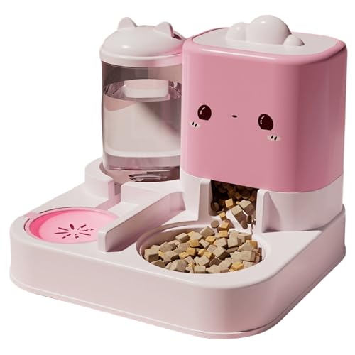 Automatische Hundefutterautomaten 2in1 niedliche Katzenfutter und Wasserspender Set Einfach zu reinigen Katzen -Fütterungsversorgungen für Haustier Automatische Hundefutterautomaten 2in1 niedliche Katzenfutter und Wasserspender Set Einfach zu reinigen Katzen -Fütterungsversorgungen für Haustier von Porgeel