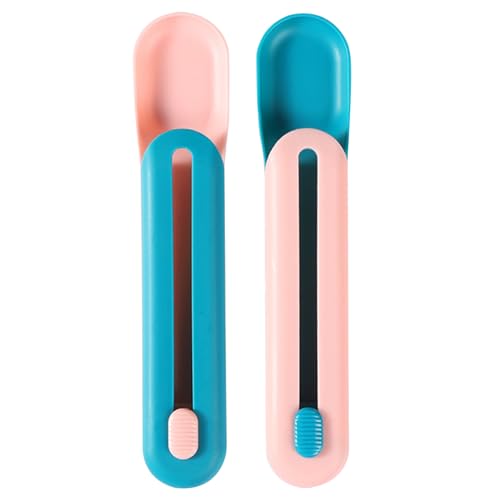 Cat Treat Squeeze Löffel 2pcs 7.87x1.57inch Pp Pushtyp Cat Strip Feeder Leckdicht waschbarer Katzenlöffel Löffel Katze Lieferungen von Porgeel