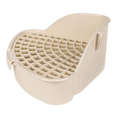 Dreieck Kaninchen -Katzentoilette mit Gitter, Plastikhamster -Toilette, Spritzer Beweis Eckstrauder -Box für kleine Anima -Meerschweinchen, Frettchen, Ratte, Eichhörnchen, Chinchillas 9.5x7.1x4,3 von Porgeel