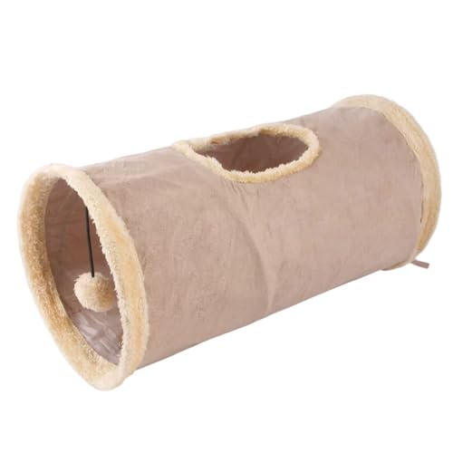 Katzentunnel zusammenklappbar Wildlederkätzchen -Tunnel mit Ball & Crinkle Paper Indoor Play -Katzenspielzeug für Kätzchen Welpen Kaninchen Katzentunnel zusammenklappbar Wildlederkätzchen -Tunnel mit Ball & Crinkle Paper Indoor Play -Katzenspielzeug für Kätzchen Welpen Kaninchen von Porgeel