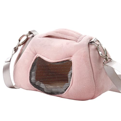 Kleiner Haustiertasche mit verstellbarem Schultergurt Hamster Reisekäfig atmungsaktiver tragbarer Reiseträger für Vögel Meerschweinchen von Porgeel