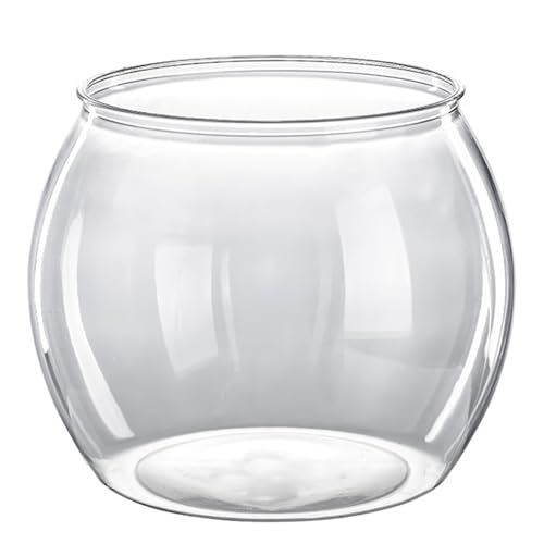 Plastikfischschalen 6.3 '' Dia Clear Goldfish Bowl Bruchfische Fischschüssel Vase kleines Aquarium für hydroponische Pflanzer Terrarium Office Tischdekoration von Porgeel