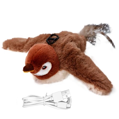 Porgeel Flappy Bird Cat Spielzeug für elektrische Hunde, 22,4 x 22,6 cm, vibrierend und klingend, interaktives Katzenspielzeug mit Catnip, waschbar, Squeaky Dog Spielzeug Stil 2 Porgeel Flappy Bird Cat Spielzeug für elektrische Hunde, 22,4 x 22,6 cm, vibrierend und klingend, interaktives Katzenspielzeug mit Catnip, waschbar, Squeaky Dog Spielzeug Stil 2 von Porgeel