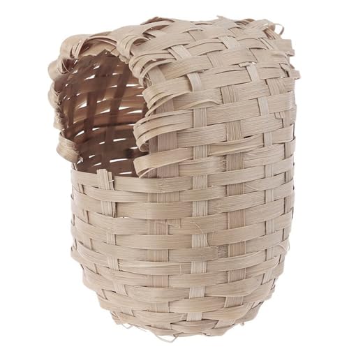 Porgeel Nest Bambus gewebtes Vogel Nest für Käfig Natrual Safe Bird House für Sittich Cockatiel Lovebird Finch Canary von Porgeel