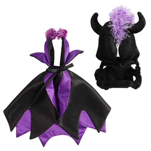 Vampire Katzenkostüm Fledermaus Flügel Cape Pet Halloween Kostüme mit Tie Halloween Cosplay Vampire Umhang von Porgeel