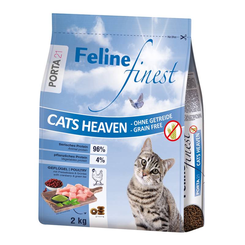 3 x 2 kg Mixpaket Feline Porta 21  - 3 x 2 kg (Finest Sensible, Finest Cats Heaven & Adult Cat) von Porta 21