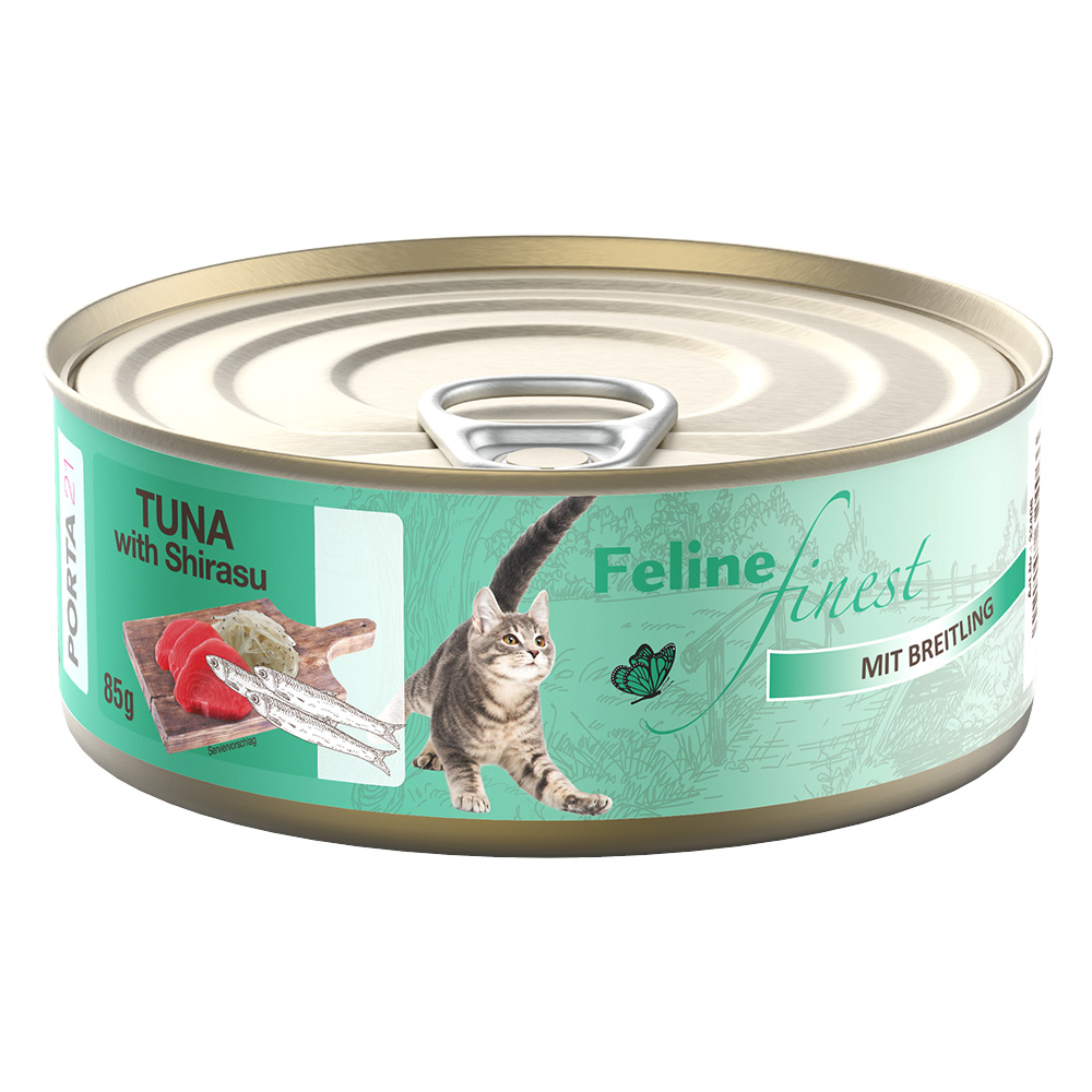 Feline Finest Katzen Nassfutter 6 x 85 g - Thunfisch mit Breitling von Porta 21