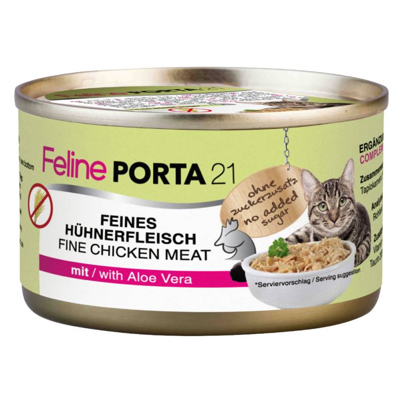 Feline Porta 21 6 x 90 g - Hühnerfleisch mit Aloe (getreidefrei) von Porta 21