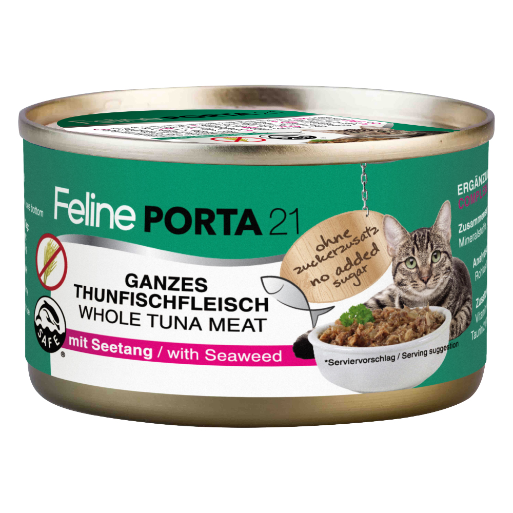 Feline Porta 21 6 x 90 g - Thunfisch mit Seetang (getreidefrei) von Porta 21