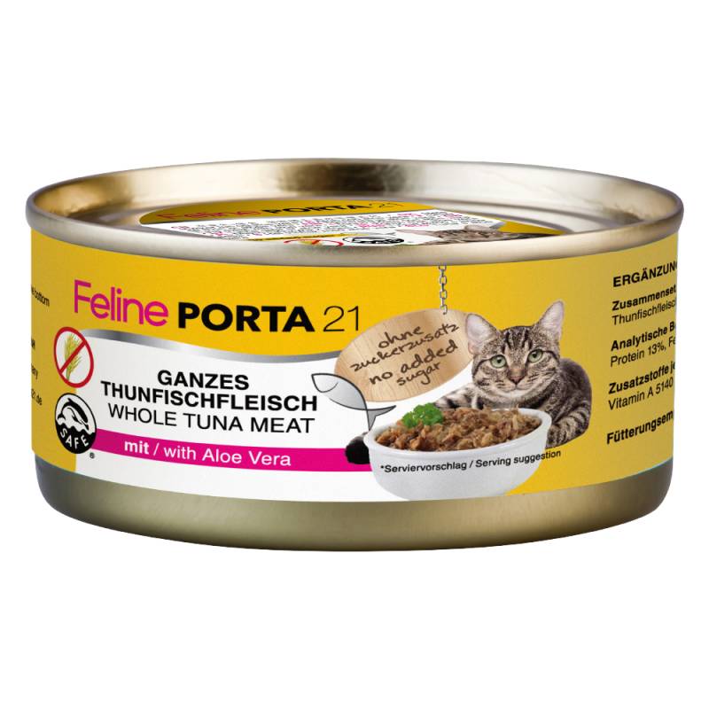 Feline Porta 21 6 x 156 g - Thunfisch mit Aloe (getreidefrei) von Porta 21