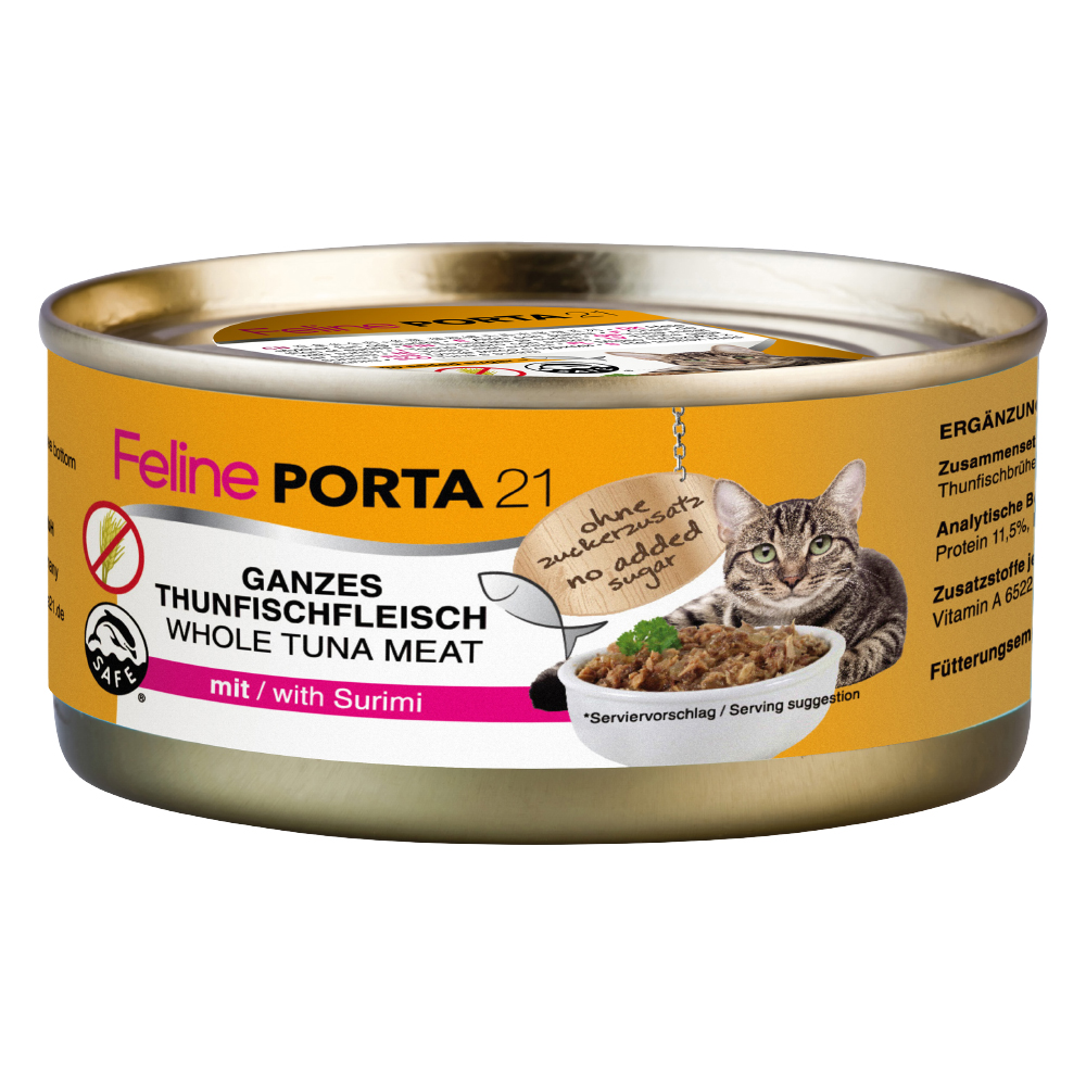 Feline Porta 21 6 x 156 g - Thunfisch mit Surimi (getreidefrei) von Porta 21