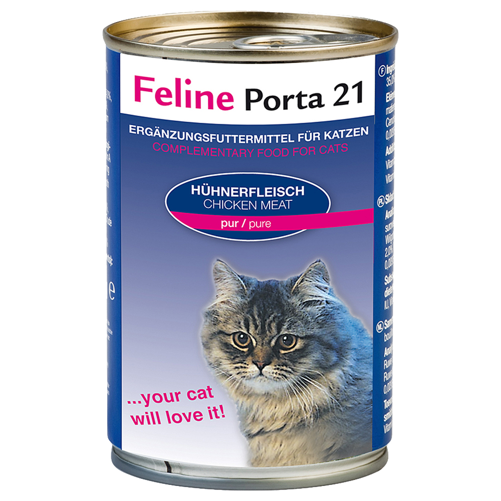 Feline Porta 21 6 x 400 g - Hühnerfleisch pur von Porta 21