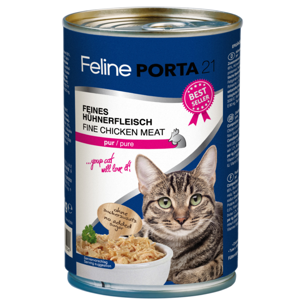 Feline Porta 21 6 x 400 g - Hühnerfleisch pur von Porta 21