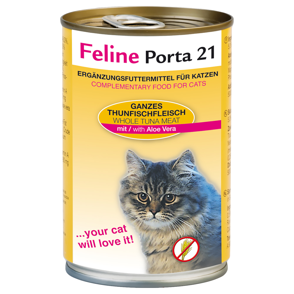 Feline Porta 21 6 x 400 g - Thunfisch mit Aloe (getreidefrei) von Porta 21