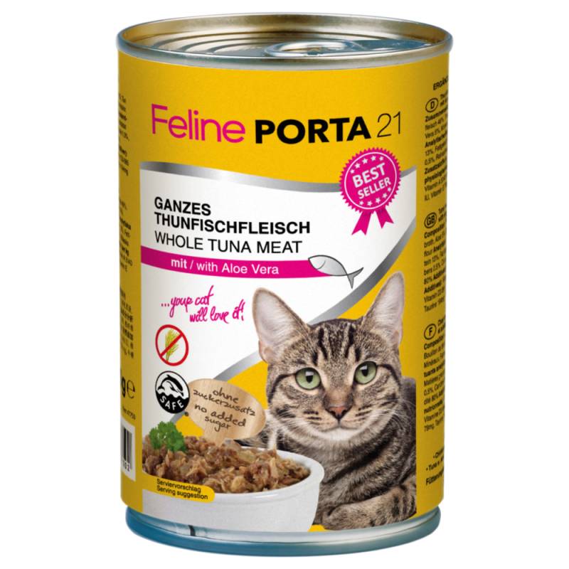 Feline Porta 21 6 x 400 g - Thunfisch mit Aloe (getreidefrei) von Porta 21