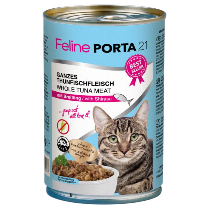 Feline Porta 21 6 x 400 g - Thunfisch mit Breitling (getreidefrei) von Porta 21