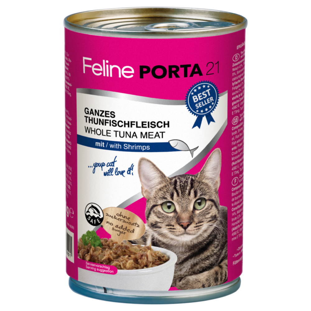 Feline Porta 21 6 x 400 g - Thunfisch mit Shrimps von Porta 21