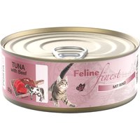 Sparpaket Feline Finest Katzen Nassfutter 24 x 85 g - Thunfisch mit Rind von Porta 21