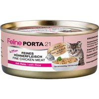 Sparpaket Feline Porta 21 24 x 156 g - Kitten Hühnerfleisch mit Reis von Porta 21