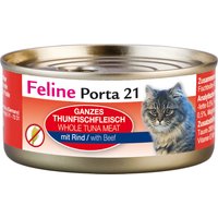 Sparpaket Feline Porta 21 24 x 156 g - Thunfisch mit Rind (getreidefrei) von Porta 21