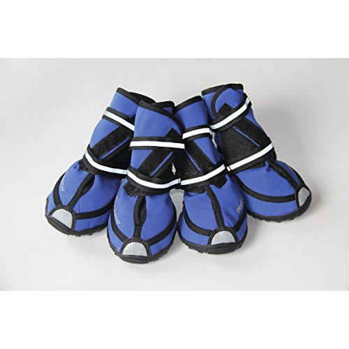 Portawear 4er Set Schutzschuhe für Hunde blau Gr. S von Portawear