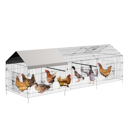 Freilaufgehege 3.3x1x1m, Hühnerstall aus Metall Begehbar mit PE-Abdeckungen, Hühnergehege für Garten Wetterfestes, Tür & Riegel Stabil Geflügelstall Freigehege für Hühner, Kleintiere, Pflanzen Freilaufgehege 3.3x1x1m, Hühnerstall aus Metall Begehbar mit PE-Abdeckungen, Hühnergehege für Garten Wetterfestes, Tür & Riegel Stabil Geflügelstall Freigehege für Hühner, Kleintiere, Pflanzen von PortoAlegre