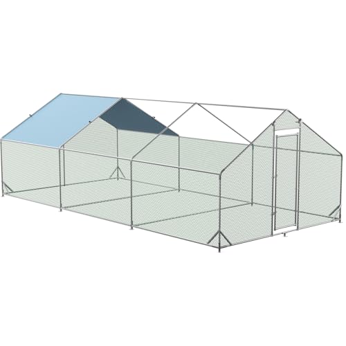 Hühnerstall,Freilaufgehege XXL Hühnergehege 3x6x2m Verzinkter Stahl Hühnerauslauf Entenstall Mit Wasserdichter Und UV-Beständiger Abdeckung Gehege Für Hühner, Enten, Kaninchen, Kleintiere von PortoAlegre