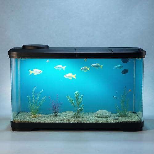 PortoAlegre 15L Aquarium Komplett Set, Rechteckig Aquarium mit LED Abdeckung, Acryl Dekor Aquaristik für Fische und Wasserpflanzen PortoAlegre 15L Aquarium Komplett Set, Rechteckig Aquarium mit LED Abdeckung, Acryl Dekor Aquaristik für Fische und Wasserpflanzen von PortoAlegre