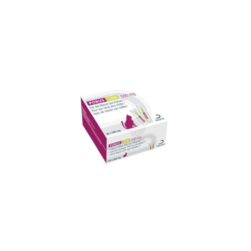 Porus ONE | 30 x 500 mg | Proteinreduziertes Ergänzungsfuttermittel für Katzen | Für Katzen mit Nierenproblemen | Zur Reduktion eines Anstiegs urämischer Toxine Porus ONE | 30 x 500 mg | Proteinreduziertes Ergänzungsfuttermittel für Katzen | Für Katzen mit Nierenproblemen | Zur Reduktion eines Anstiegs urämischer Toxine von Porus