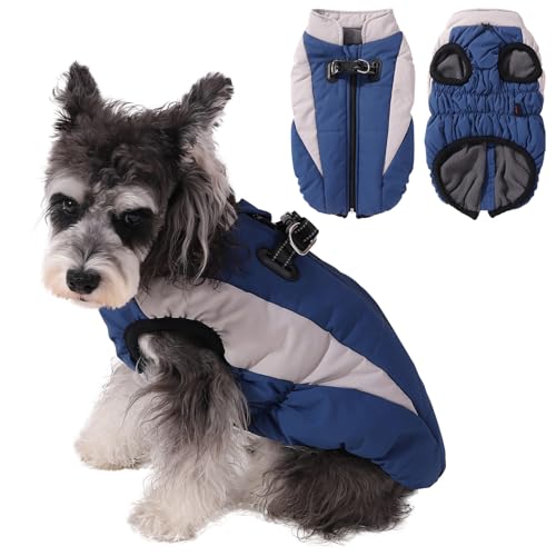 Poseca Warme Hundemäntel und Jacken für Hunde und Katzen, reflektierend, Hundeweste für den Winter, mit D-Ring-Reißverschluss, Hundejacke mit Geschirr Poseca Warme Hundemäntel und Jacken für Hunde und Katzen, reflektierend, Hundeweste für den Winter, mit D-Ring-Reißverschluss, Hundejacke mit Geschirr von Poseca
