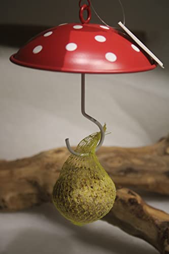Posiwio Meisenknödelhalter Schirm rot mit weißen Punkten, Durchm. 11,5 cm, Gesamtlänge hängend 31 cm Posiwio Meisenknödelhalter Schirm rot mit weißen Punkten, Durchm. 11,5 cm, Gesamtlänge hängend 31 cm von Posiwio