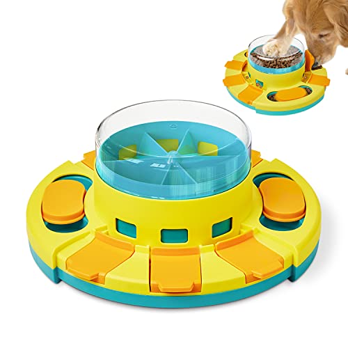 Potaroma Hunde-Puzzle-Spielzeug, 2 Stufen, langsamer Feeder, Hundefutter-Leckerli-Fütterungsspielzeug für IQ-Training, Hundeunterhaltungsspielzeug für alle Rassen, 10,7 cm Höhe von Potaroma