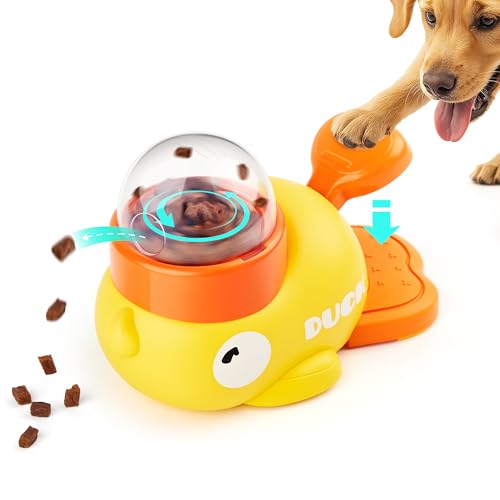 Potaroma Hunde-Puzzle-Spielzeug, interaktives Enten-förmiges Hundewelpenfutter, langsames Füttern, Leckerli-Spender, Welpen-Anreicherungsspielzeug für intelligente Welpen, IQ-Training und kognitive Potaroma Hunde-Puzzle-Spielzeug, interaktives Enten-förmiges Hundewelpenfutter, langsames Füttern, Leckerli-Spender, Welpen-Anreicherungsspielzeug für intelligente Welpen, IQ-Training und kognitive von Potaroma