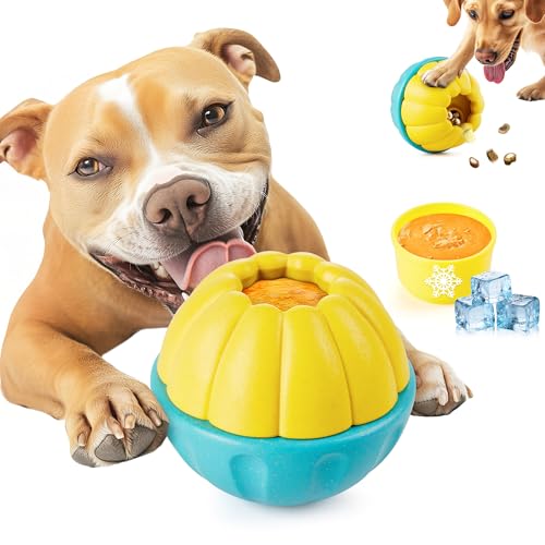 Potaroma Hundespielzeug, gefrorener Leckerli-Anreicherungsball, interaktives, langlebiges und sicheres Kauspielzeug für Welpen, kein Durcheinander, langsamer Futterspender, Hundewelpen-Puzzle für Potaroma Hundespielzeug, gefrorener Leckerli-Anreicherungsball, interaktives, langlebiges und sicheres Kauspielzeug für Welpen, kein Durcheinander, langsamer Futterspender, Hundewelpen-Puzzle für von Potaroma