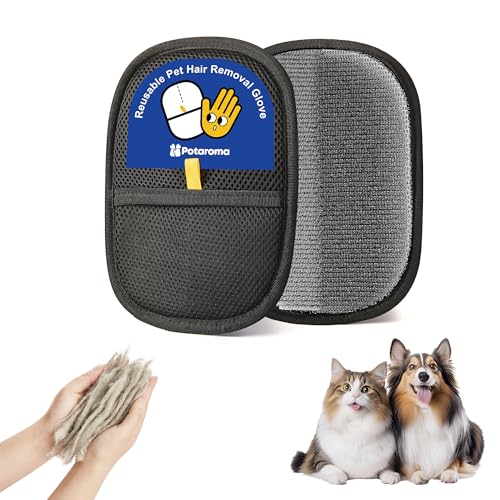 Potaroma Wiederverwendbarer Handschuh zur Entfernung von Tierhaaren – Elektrostatischer Fellentferner für Hunde und Katzen, Werkzeug für Kleidung, Möbel, Couch, Teppich, Vorhang und Bettwäsche Potaroma Wiederverwendbarer Handschuh zur Entfernung von Tierhaaren – Elektrostatischer Fellentferner für Hunde und Katzen, Werkzeug für Kleidung, Möbel, Couch, Teppich, Vorhang und Bettwäsche von Potaroma