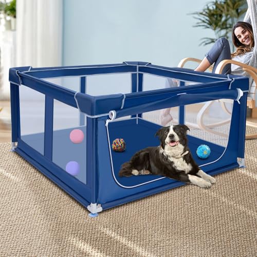 Poudee 42x42 Zoll Welpenlaufstall, Hunde-Laufstall für Welpen oder kleine Hunde, Haustier-Laufstall für drinnen und draußen, stabiler Sicherheitshundestall mit verdicktem Stoff, hochfestes Poudee 42x42 Zoll Welpenlaufstall, Hunde-Laufstall für Welpen oder kleine Hunde, Haustier-Laufstall für drinnen und draußen, stabiler Sicherheitshundestall mit verdicktem Stoff, hochfestes von Poudee