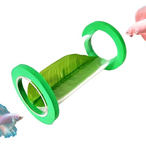 Fischtunnel, Betta-Versteck mit Blatt, schwimmender Acryl-Tunnel, Garnelenhöhle, Aquarium-Dekoration zur Bereicherung, Verstecken, Ausruhen Fischtunnel, Betta-Versteck mit Blatt, schwimmender Acryl-Tunnel, Garnelenhöhle, Aquarium-Dekoration zur Bereicherung, Verstecken, Ausruhen von Poupangke