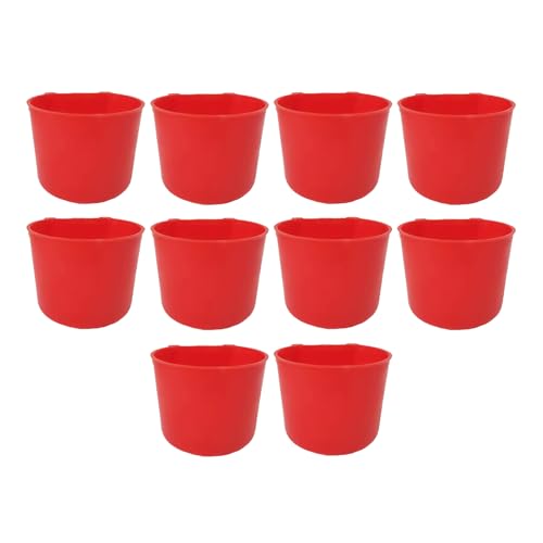 Hühnerbecher für Wasser, -Futternapf, wetterbeständig, zum Aufhängen, Futter- und Wasser-Fütterbecher für Bauernhof und Stall, 237 ml von Poupangke
