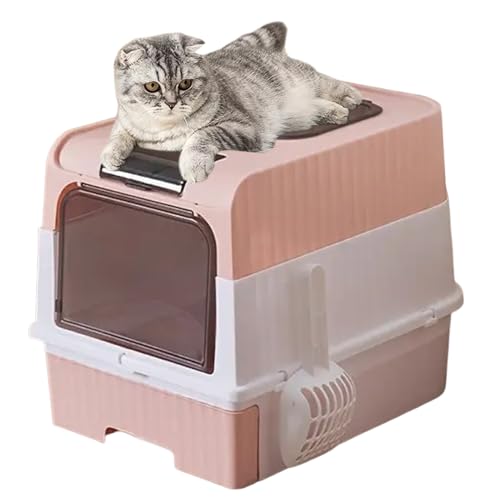 Katzenklos | Große Katzentoilette Mit Geruchskontrolle - Geruchsdichter Klappbarer Leichter Katzentoilettenbehälter Mit Siebschaufel Und Reisefreundlichem Tragegriff Für Unterwegs Katzenklos | Große Katzentoilette Mit Geruchskontrolle - Geruchsdichter Klappbarer Leichter Katzentoilettenbehälter Mit Siebschaufel Und Reisefreundlichem Tragegriff Für Unterwegs von Poupangke