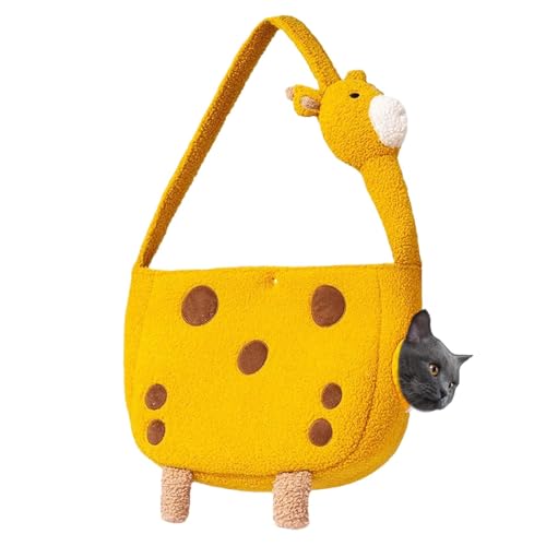 Poupangke Giraffe Haustier-Tragetasche, Giraffenform, Schultertasche, Reisetasche, Tragetasche für Katzen und Hunde Poupangke Giraffe Haustier-Tragetasche, Giraffenform, Schultertasche, Reisetasche, Tragetasche für Katzen und Hunde von Poupangke