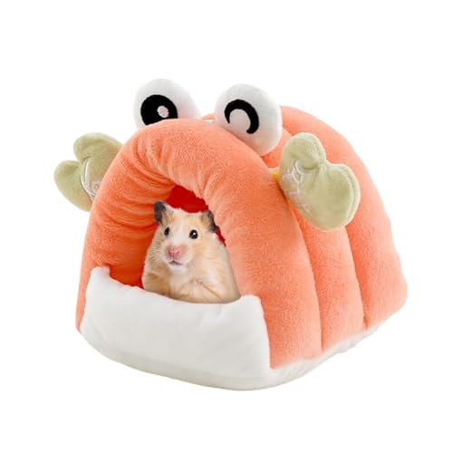 Poupangke Hamster Versteck | Niedliches Kleintierbehausung Versteckhütte | Vollständig abgedeckter, krebsförmiger Einstreuschuppen als Spiel- und Schlafbereich für Hamster, Chinchillas, Kaninchen, von Poupangke