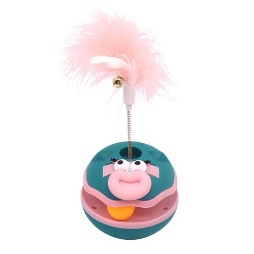 Poupangke Interaktive Katzenball - Cartoon Spielball Interaktives Katzenspielzeug - Kätzchen Zubehör Mit Feder Und Glocke, Indoor Beschäftigung Für Bewegung Und Langeweile Poupangke Interaktive Katzenball - Cartoon Spielball Interaktives Katzenspielzeug - Kätzchen Zubehör Mit Feder Und Glocke, Indoor Beschäftigung Für Bewegung Und Langeweile von Poupangke