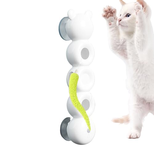 Poupangke Katzenspielzeug - Interaktives Indoor-Katzenspielzeug Mit Saugnapf | Automatisches Spielzeug Mit Wurmdesign Gegen Langeweile Für Kauen Kratzen Zahnen Poupangke Katzenspielzeug - Interaktives Indoor-Katzenspielzeug Mit Saugnapf | Automatisches Spielzeug Mit Wurmdesign Gegen Langeweile Für Kauen Kratzen Zahnen von Poupangke