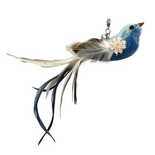 Poupangke Katzenspielzeug Vogelkopf, Spieljagd, Katzenvogel, Federspielzeug, interaktives Katzenfederspielzeug, Vogel mit Glocken für Indoor-Katzen, Spielübung Poupangke Katzenspielzeug Vogelkopf, Spieljagd, Katzenvogel, Federspielzeug, interaktives Katzenfederspielzeug, Vogel mit Glocken für Indoor-Katzen, Spielübung von Poupangke
