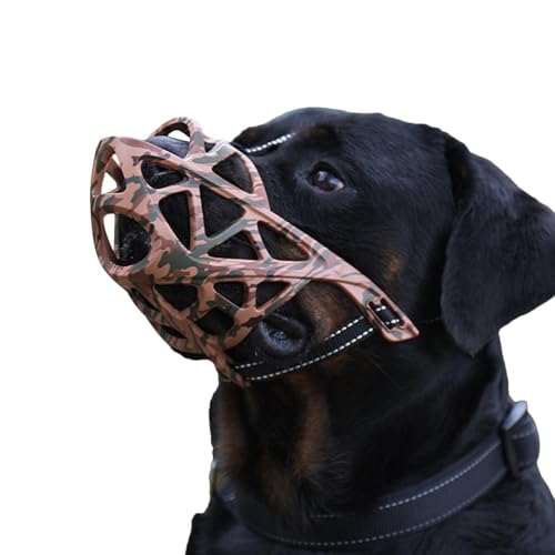 Poupangke Korbmaulkorb zum Beißen,Maulkorb für Hunde - Korbmaulkorb gegen Beißen und Kauen - Verstellbarer, atmungsaktiver, Stabiler Hundemaulkorb, der Hund kann hecheln und Trinken, für mittelgroße Poupangke Korbmaulkorb zum Beißen,Maulkorb für Hunde - Korbmaulkorb gegen Beißen und Kauen - Verstellbarer, atmungsaktiver, Stabiler Hundemaulkorb, der Hund kann hecheln und Trinken, für mittelgroße von Poupangke