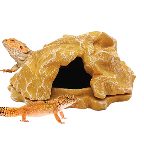 Reptilienhöhle | Zierfelsen Versteck Für Schildkröten Echsen Aquariumdekoration | Kleine Naturnachbildung Aquariumlandschaft Für Reptilien Terrariumzubehör Reptilienhöhle | Zierfelsen Versteck Für Schildkröten Echsen Aquariumdekoration | Kleine Naturnachbildung Aquariumlandschaft Für Reptilien Terrariumzubehör von Poupangke